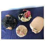 Group of 4 Vintage Women’s Hats and Corset