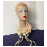 Vintage Painted Millinery Shop Display Head #4