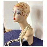 Vintage Painted Millinery Shop Display Head #4