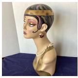 Vintage Painted Millinery Shop Display Head #3