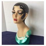 Vintage Painted Millinery Shop Display Head #5