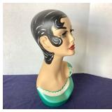 Vintage Painted Millinery Shop Display Head #5