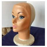 Vintage Painted Millinery Shop Display Heads: Trio #7