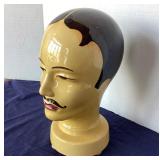 Mustachioed Pottery Store Display Head