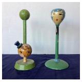 Pair of Vintage Wooden Hat Stands