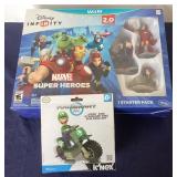 Wii Disney Infinity Marvel Superheroes + MarioKart Bike Building Set