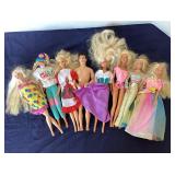 Group of Barbies and Friends