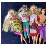 Group of Barbies and Friends