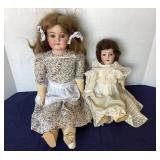 Pair of Antique German Bisque Dolls