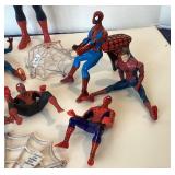 Large Group of Spiderman Action Figures and Accessories