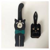 4 Vintage Wooden Wall Mounted Match Boxes: Lot #4