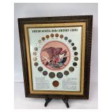 United States 20th Century Coins in Frame