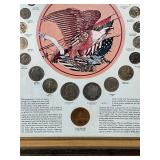 United States 20th Century Coins in Frame