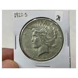 1922-S Peace Silver Dollar