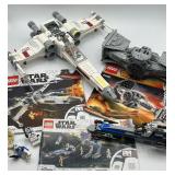 Complete LEGO Star Wars Set with X-Wing, TIE Fighter, and Speeder