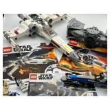 Complete LEGO Star Wars Set with X-Wing, TIE Fighter, and Speeder