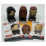 Set of 3 LEGO Star Wars BrickHeadz Figures: Kylo Ren, Chewbacca, and Rey