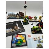 LEGO Architecture Las Vegas Set and Assorted LEGO Brick Models