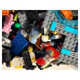 Assorted LEGO Bricks and Minifigures Collection