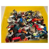 Assorted LEGO Bricks, Minifigures, and Organizer Set
