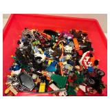 Assorted LEGO Bricks, Minifigures, and Organizer Set