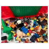 Assorted LEGO Bricks, Minifigures, and Organizer Set