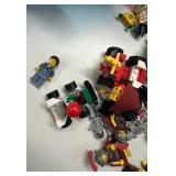 Assorted LEGO Bricks, Minifigures, and Organizer Set
