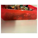 Assorted LEGO Bricks, Minifigures, and Organizer Set