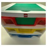 Assorted LEGO Bricks, Minifigures, and Organizer Set