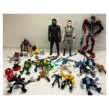 Lot of 20 Assorted Action Figures Including Star Wars and Lego Bionicle