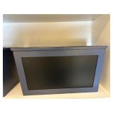 Set of 8 Red and Blue Chalkboard Storage Bins