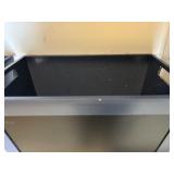 Set of 8 Red and Blue Chalkboard Storage Bins