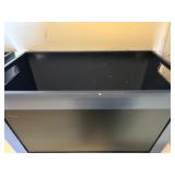 Set of 8 Red and Blue Chalkboard Storage Bins