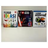 Set of 3 LEGO Books Featuring Ideas, Star Wars, and Adventure Themes
