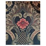 Ralph Lauren Wingback Armchair with Floral Upholstery and Ornate Legs