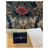 Ralph Lauren Wingback Armchair with Floral Upholstery and Ornate Legs