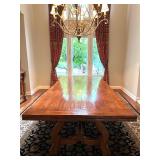 Henredon Dining Table with 8 Upholstered Chairs Set