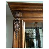 Henredon Lighted China Cabinet with Intricate Carvings