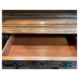 Henredon Lighted China Cabinet with Intricate Carvings