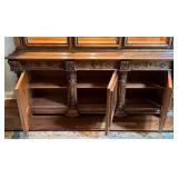 Henredon Lighted China Cabinet with Intricate Carvings