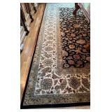 Oriental Wool Area Rug with Intricate Floral Design