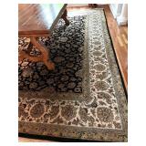 Oriental Wool Area Rug with Intricate Floral Design