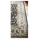 Oriental Wool Area Rug with Intricate Floral Design