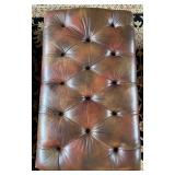 Hancock & Moore Brown Leather Ottoman with Tufted Design