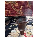 Stickley Upholstered Armchair and Ottoman Set with Floral Pattern