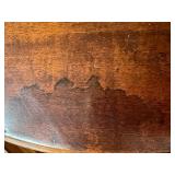 Round Mahogany Side Table by Milling Road / Baker Furniture with Curved Legs