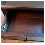 Milling Road by Baker Furniture Wooden Side Table with Casters