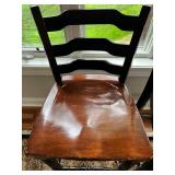 Set of 4 Vintage Wooden Ladder-Back Chairs