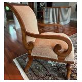 Henredon Upholstery Collection Accent Chair with Wooden Frame