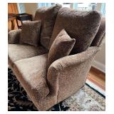 Stickley Upholstered Loveseat with Accent Pillows